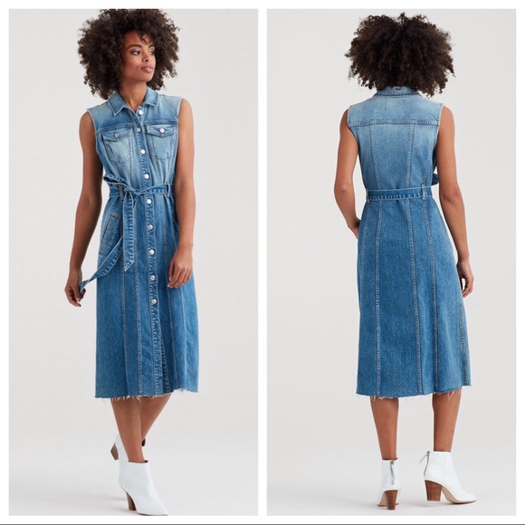 7 for all mankind Vest Sleeveless Denim Dress